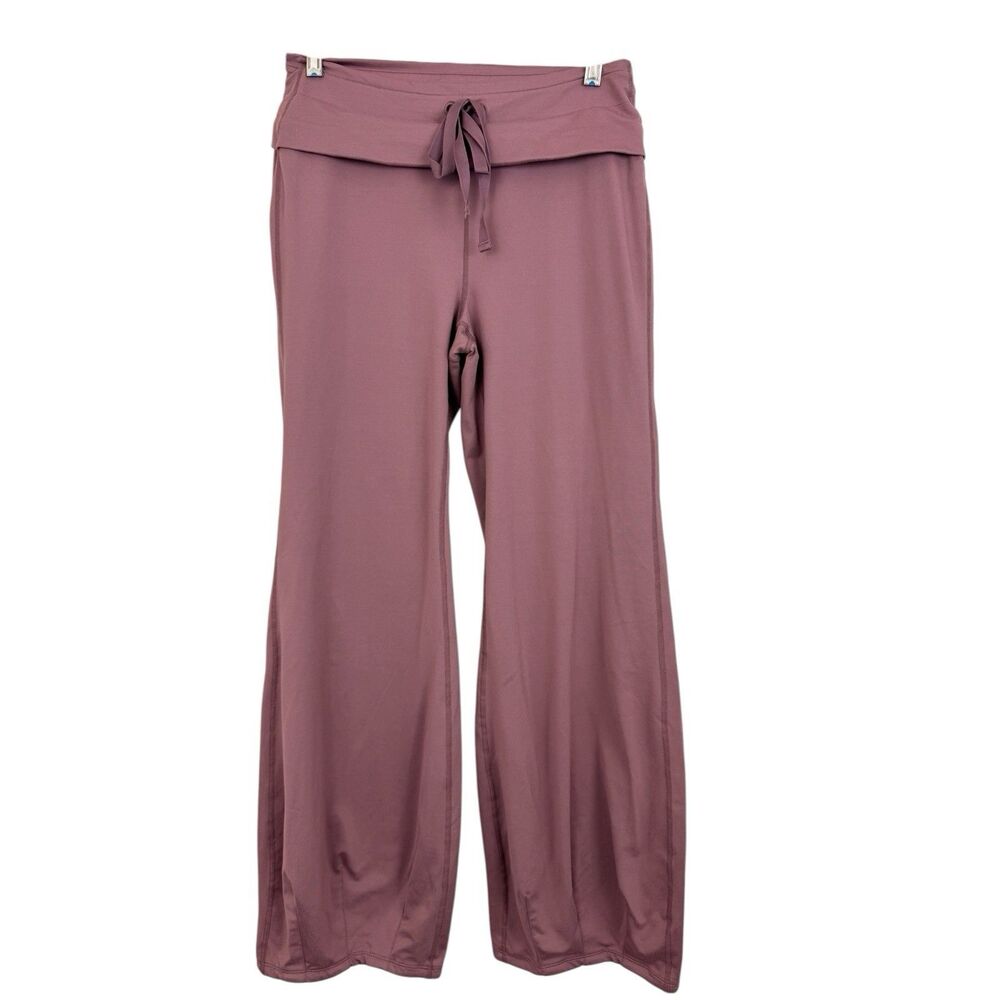 FP Movement Quick Step Bubble Hem Pants Womens Sz Medium Purple Yoga Stretch